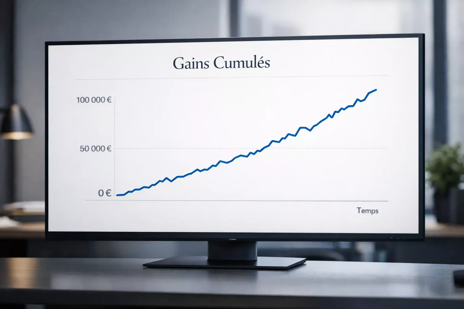 Visualisation des gains cumulés grâce à la comparaison systématique des cotes