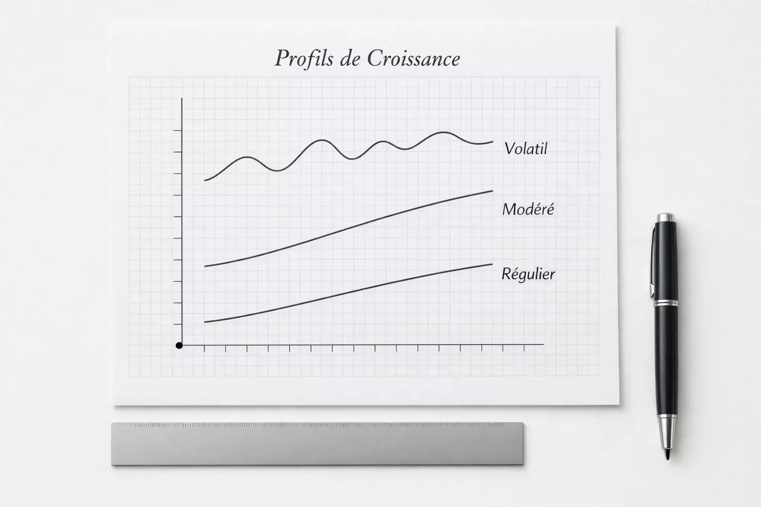 Graphique comparant différentes courbes de croissance