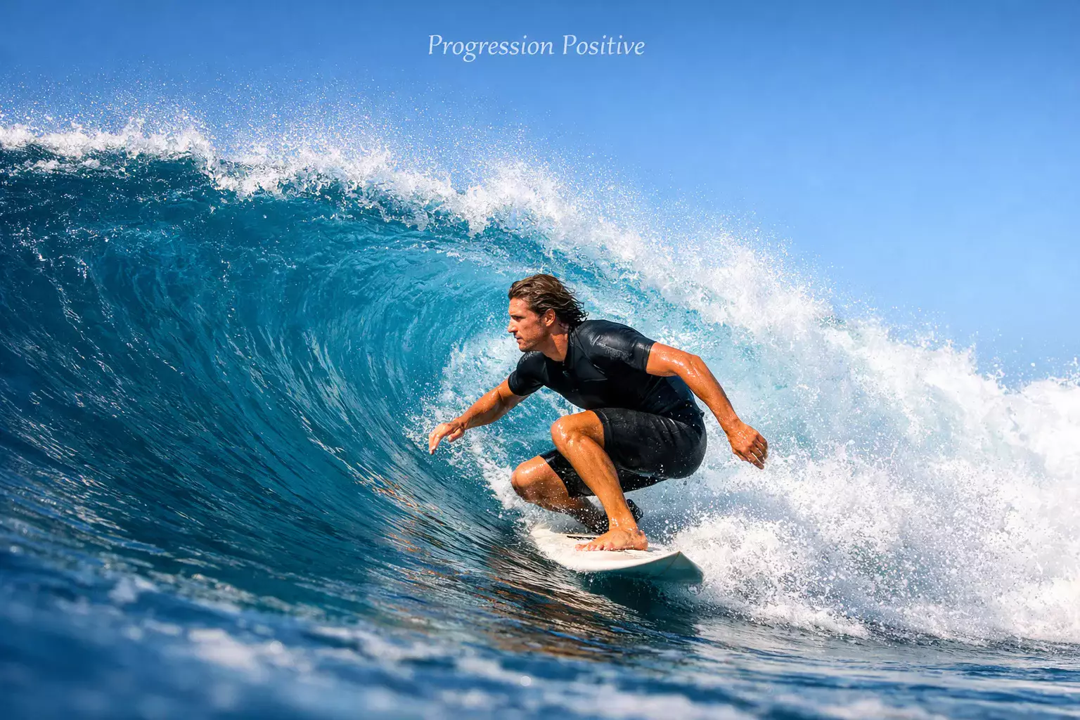 Surfeur sur une vague illustrant le concept de capitalisation