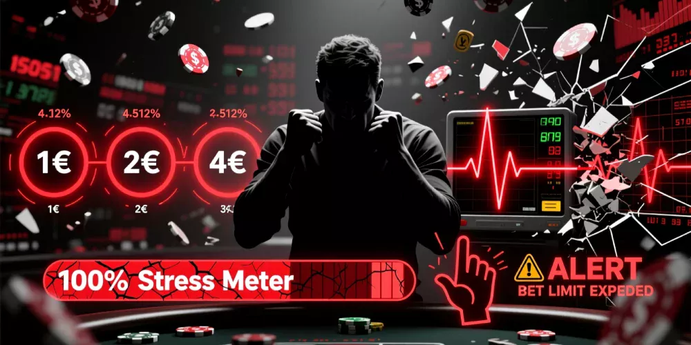 Impact psychologique des séries noires sur le parieur utilisant la martingale avec augmentation du stress