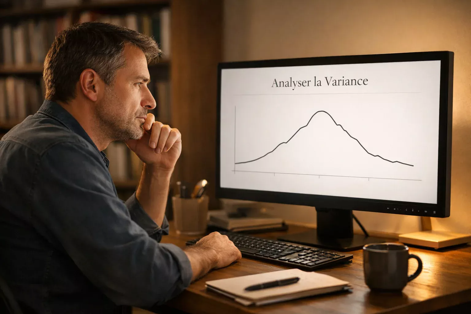 Personne analysant calmement ses résultats historiques sur un écran