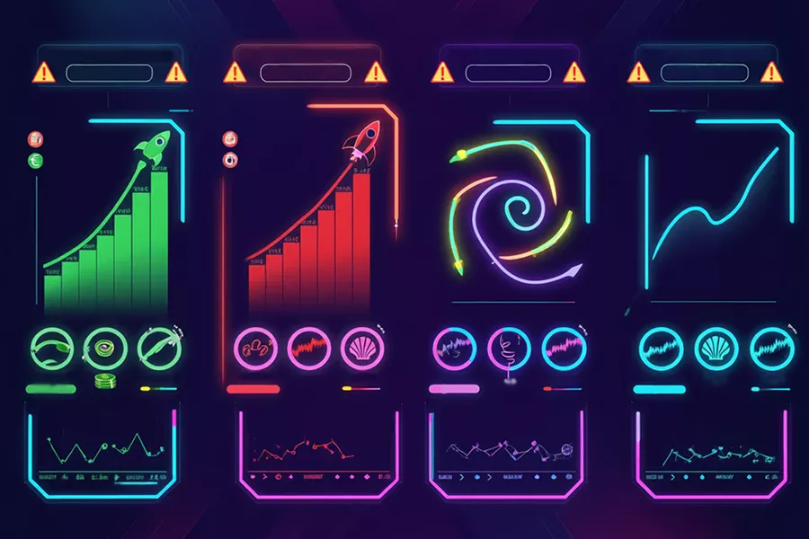 Comparaison graphique des variantes de martingale : classique, grande martingale, Fibonacci et d'Alembert